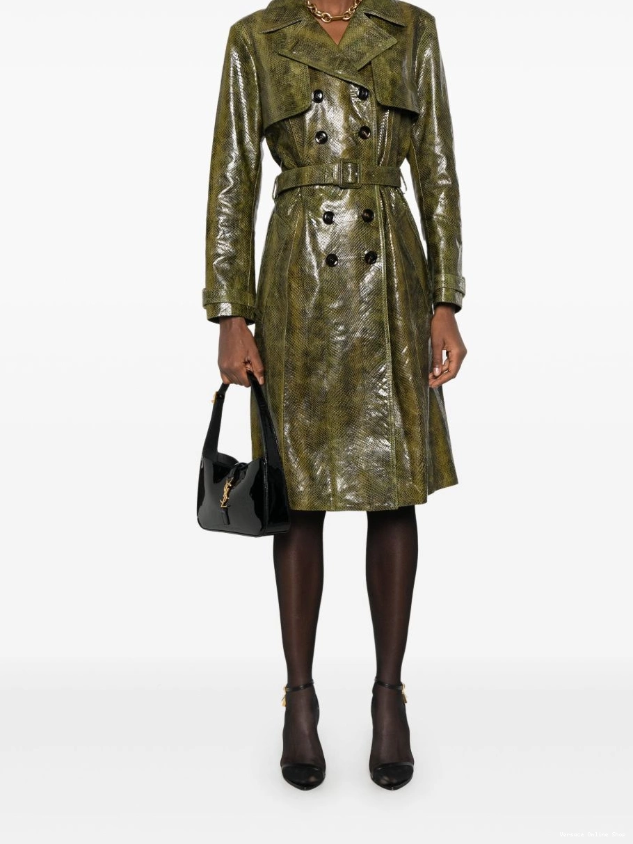 Cheap trench coat Women Versace leather 0730